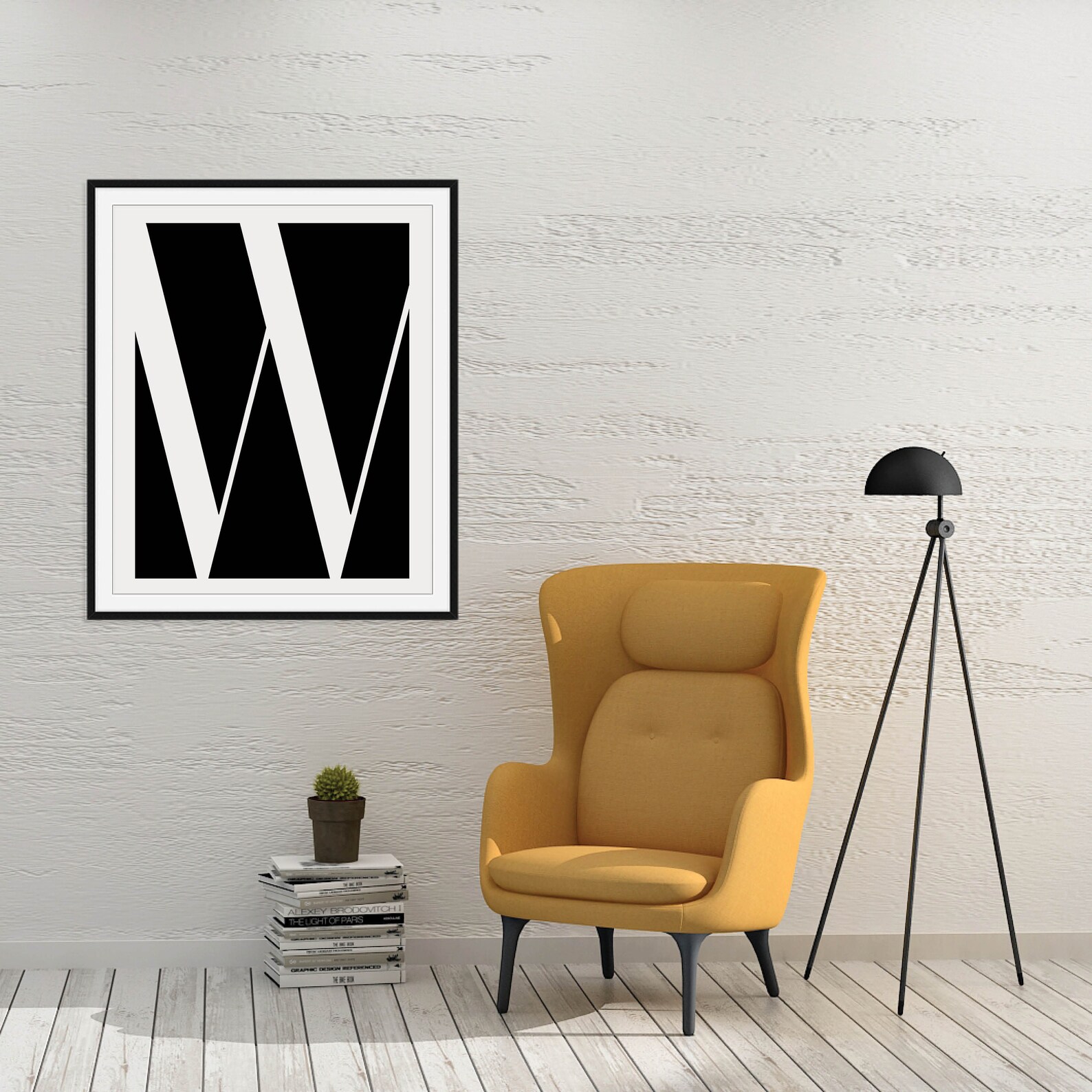 Letter W Wall Art PRINTABLE Digital Download Letter W Print | Etsy