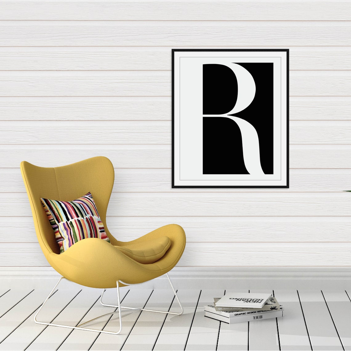 Letter R Wall Art PRINTABLE Digital Download Letter R Print Etsy