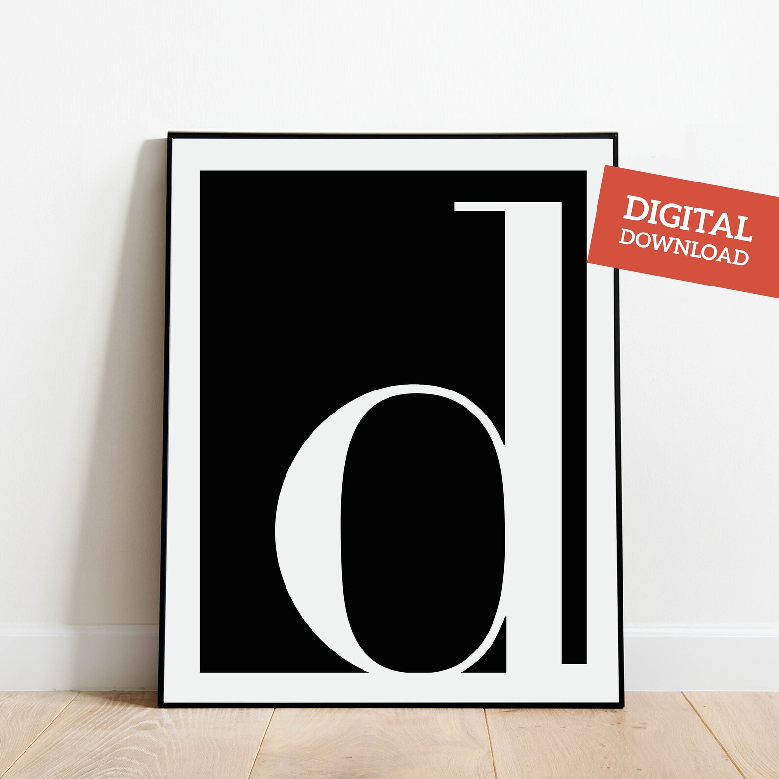 Letter D Poster Letter D Print Digital Download Initials | Etsy