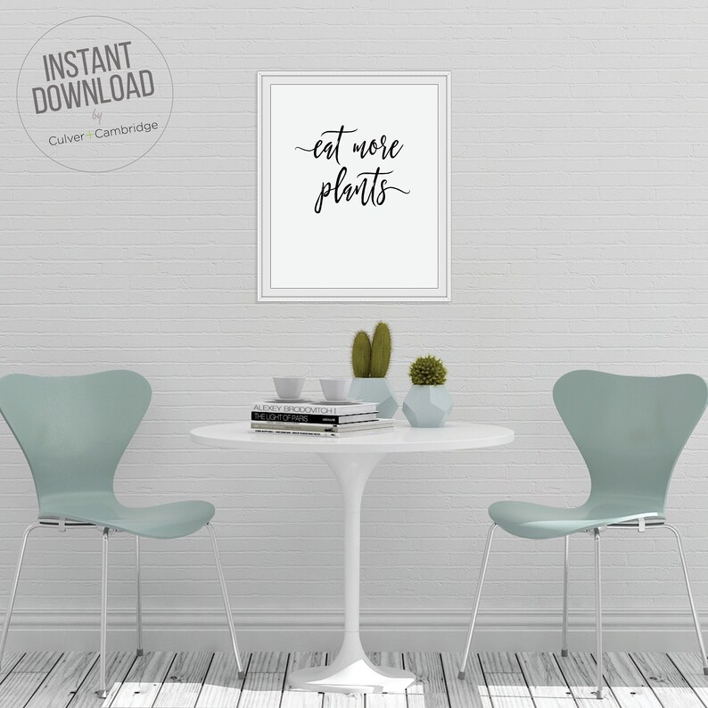 Vegan Wall Art Vegan Gifts Vegan Wall Decor Digital Etsy