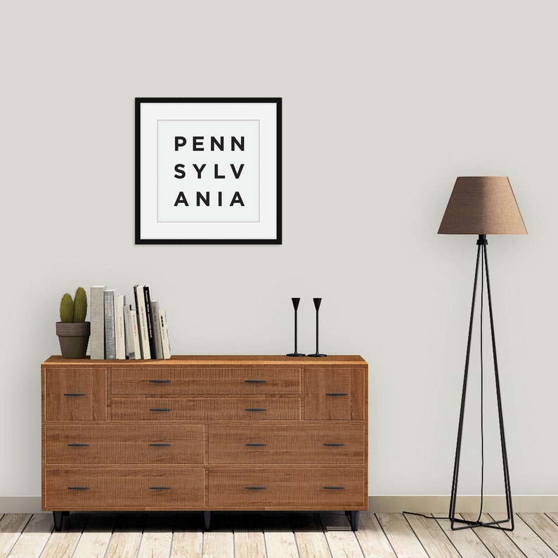 Philadelphia Art Pennsylvania Wall Decor PA Poster Pennsylvania Wall Art Pennsylvania Print Pennsylvania Art Pennsylvania Poster