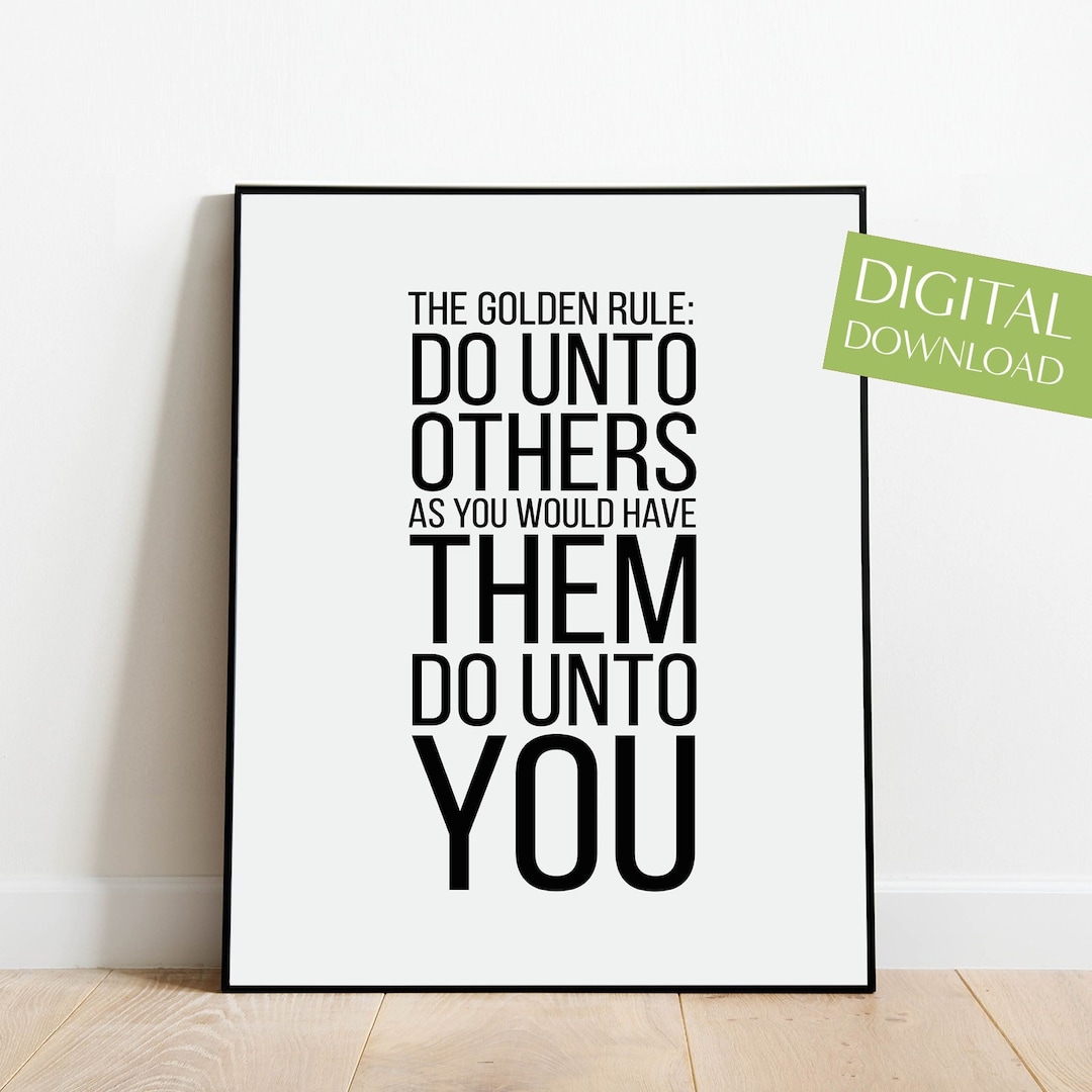 Golden Rule Wall Art PRINTABLE Digital Download Bible Quote Etsy
