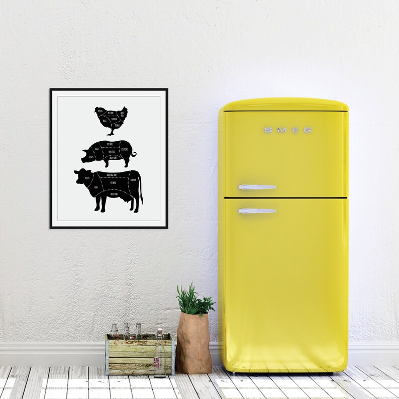 Vegan Art Vegan Butcher Poster Vegan Print Vegan Wall Art Etsy