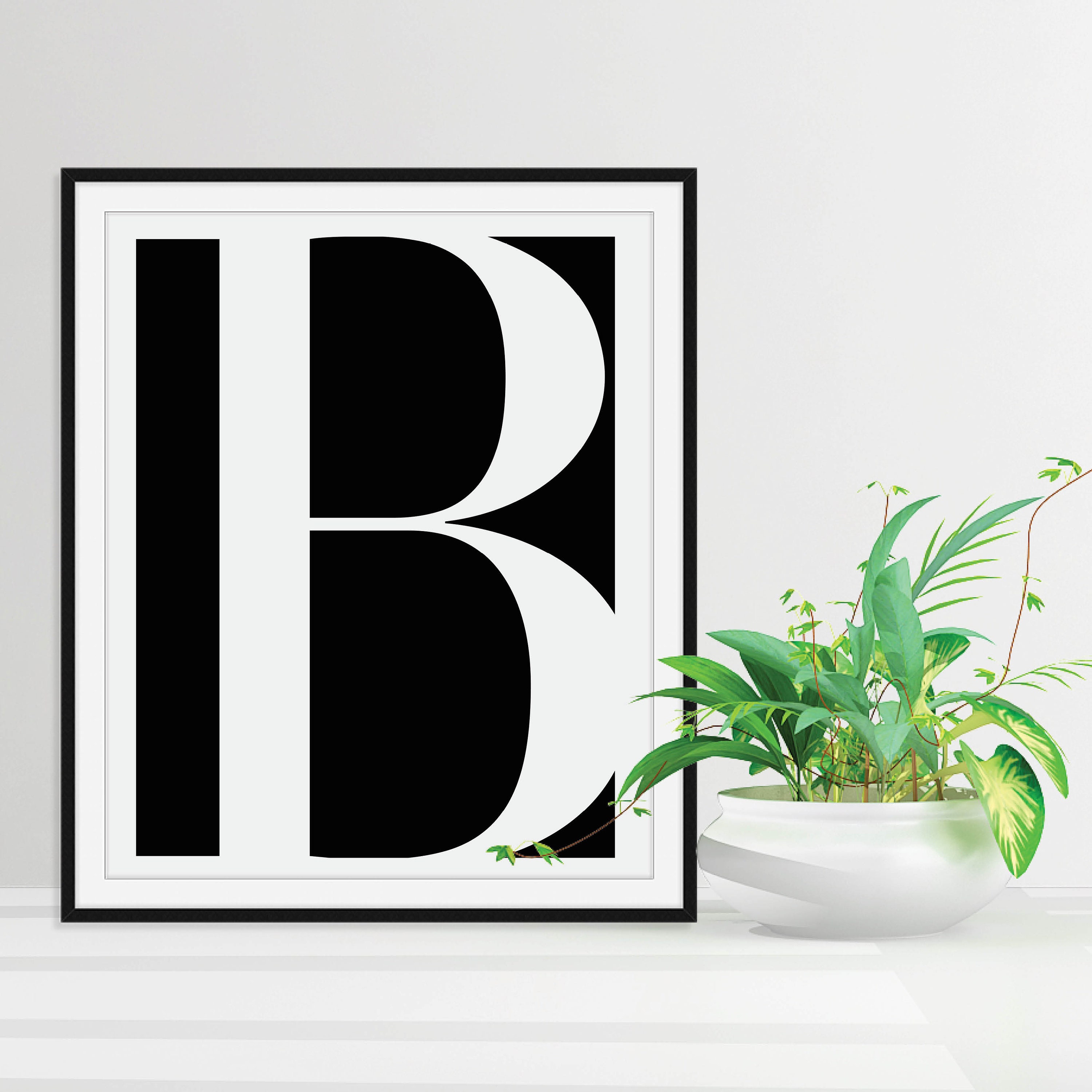 Letter B Wall Art Digital Download Letter B Print Etsy