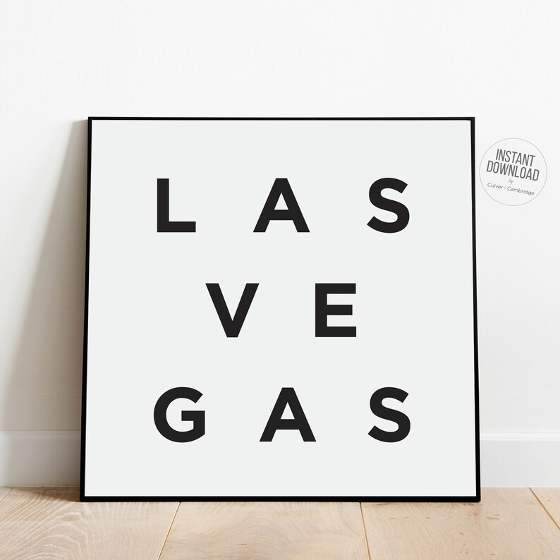 Las Vegas Art Las Vegas Poster Nevada Wall Decor Digital Etsy