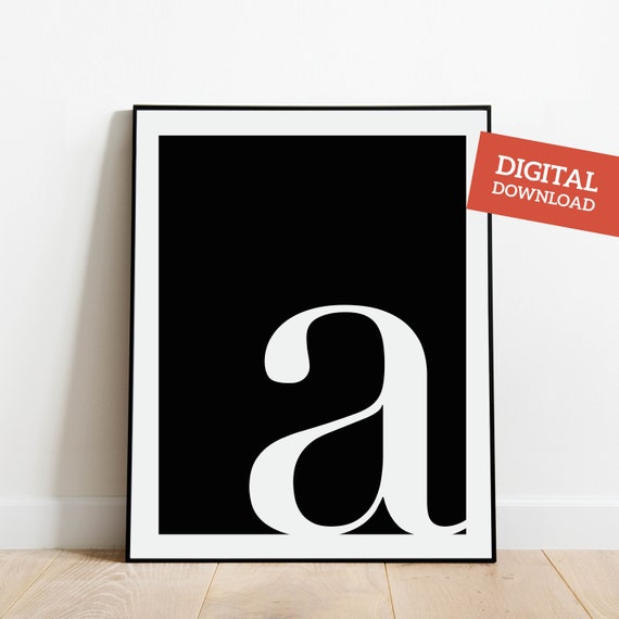 Letter A Wall Art PRINTABLE Digital Download Letter A Print | Etsy