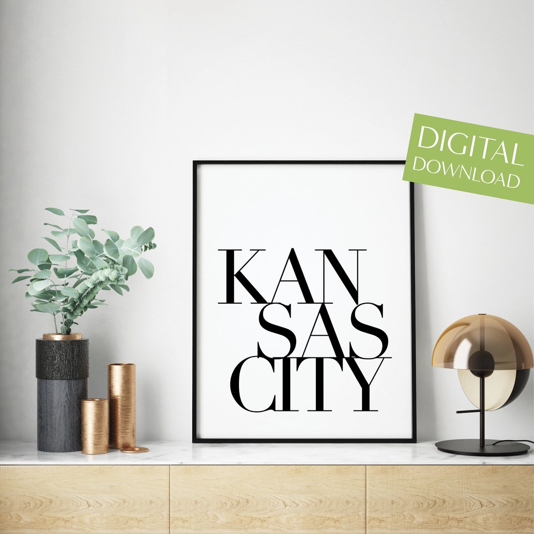 Kansas City Print, PRINTABLE Kansas City Poster, Kansas City Wall Art ...