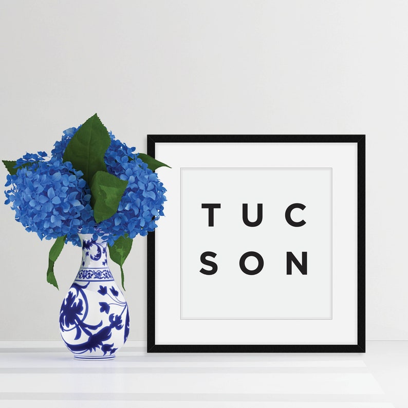 Tucson Print Tucson Arizona Poster Tucson Wall Art Etsy