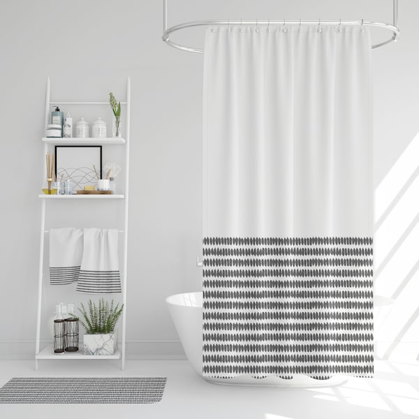 Grey Shower Curtain Etsy