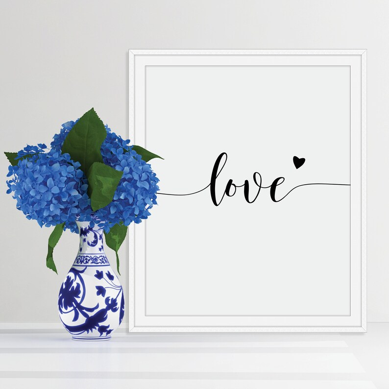 Love Wall Art Love Print Love Poster Love Wall Decor Etsy