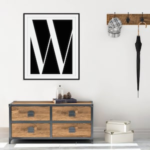 Letter W Wall Art, PRINTABLE Digital Download, Letter W Print ...
