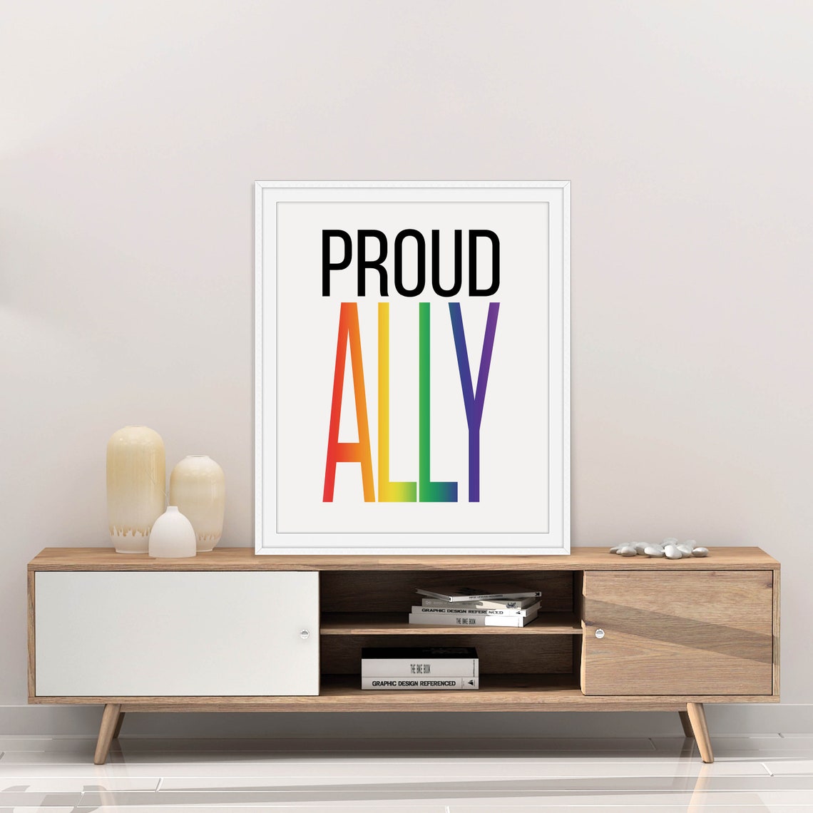 Ally Poster LGBTQ Wall Art Inclusive Poster Allyship Pride | Etsy