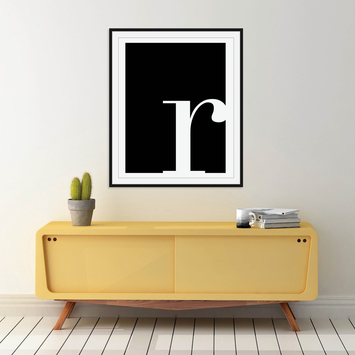 Letter R Wall Art PRINTABLE Letter R Print Minimalist | Etsy