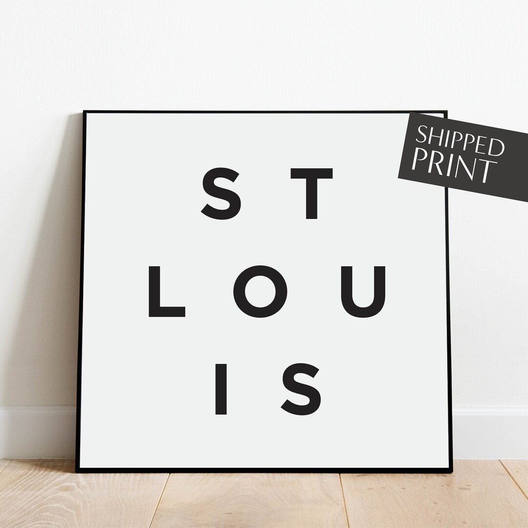 St Louis Poster, St Louis Missouri Print, St Louis Wall Art, Minimalist ...