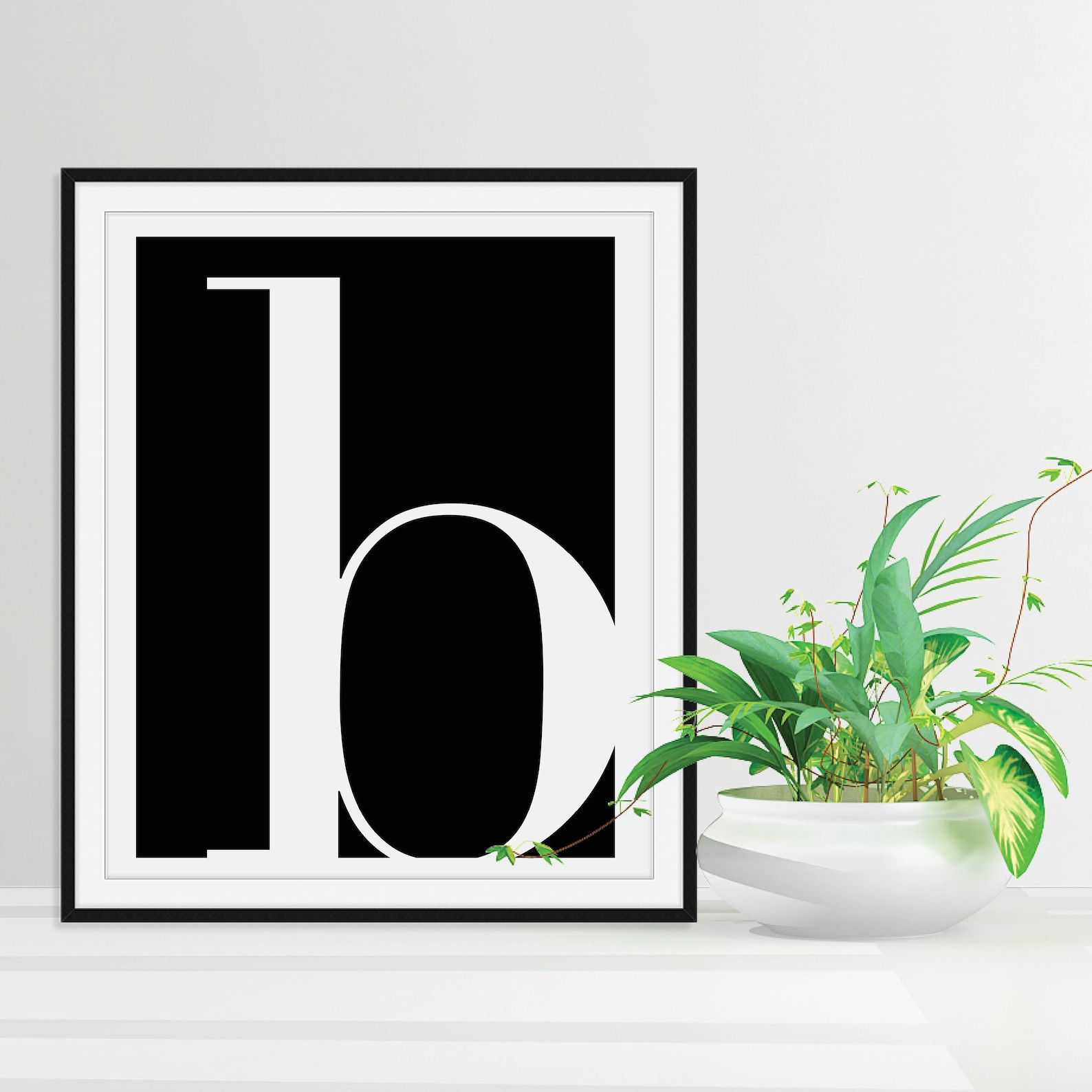 Letter B Wall Art PRINTABLE Letter B Print Minimalist - Etsy