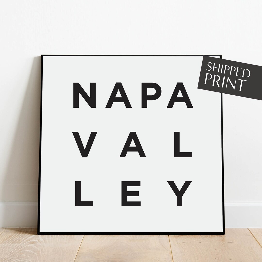 Poster Napa Valley, art mural californien, décoration murale région