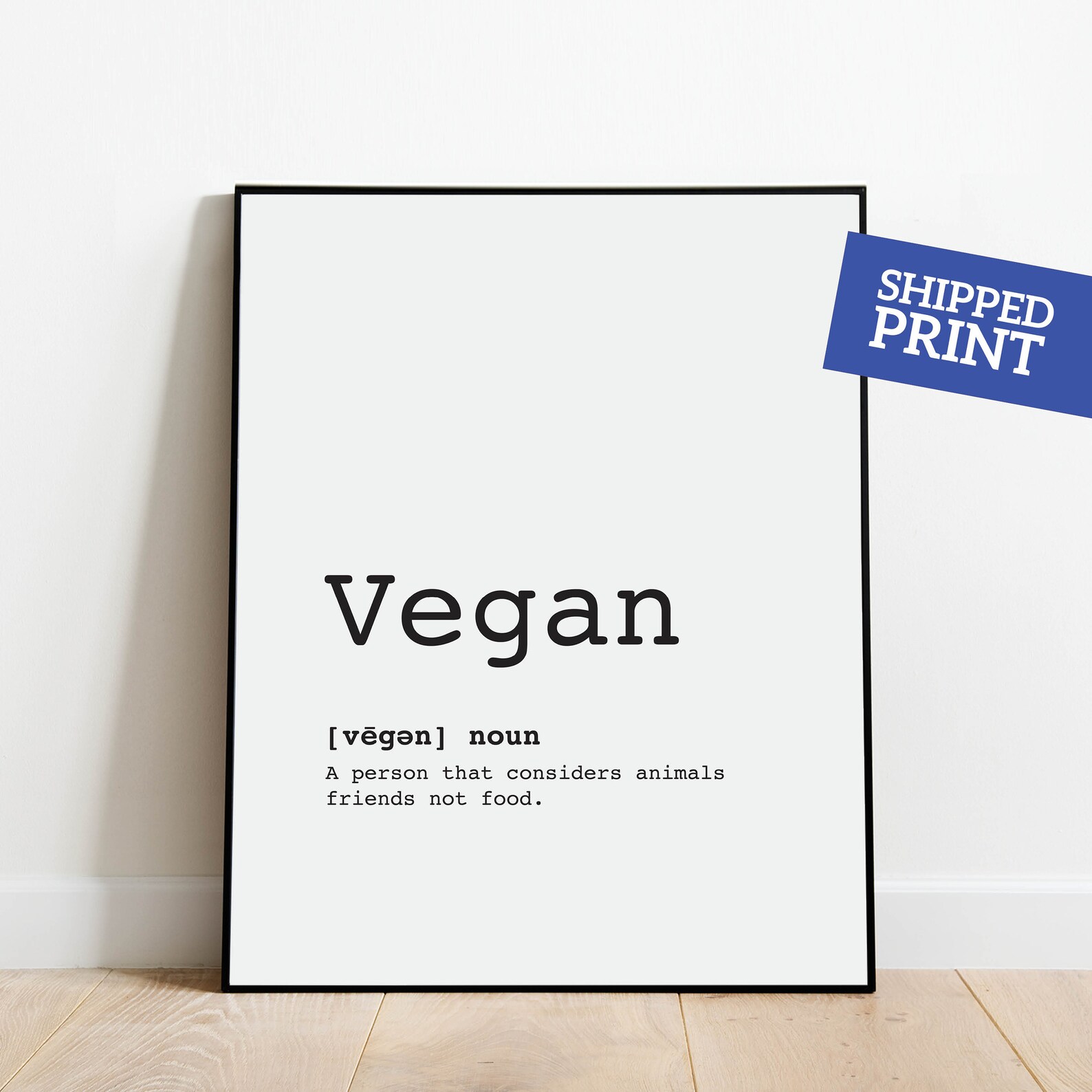 Vegan Definition Print Vegan Poster Vegan Wall Decor Etsy