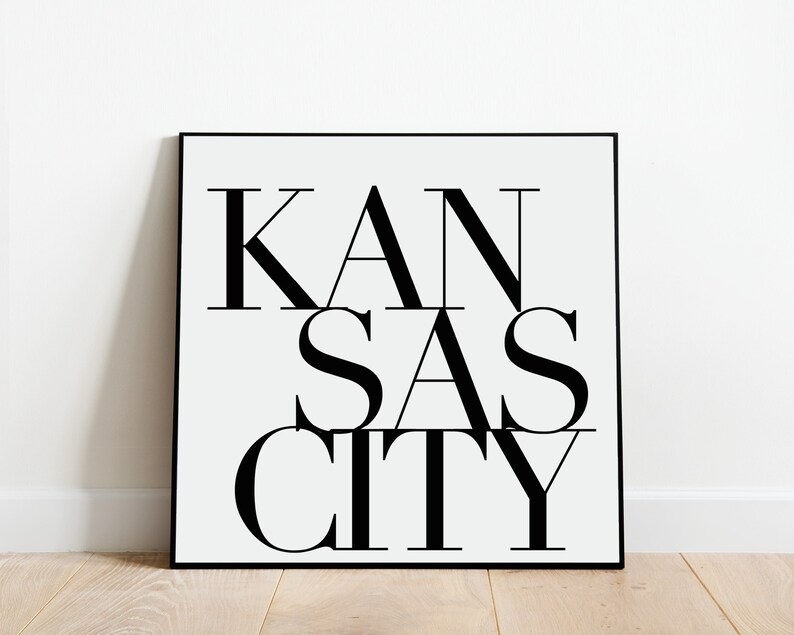 Kansas City Print PRINTABLE Kansas City Poster Kansas City Etsy
