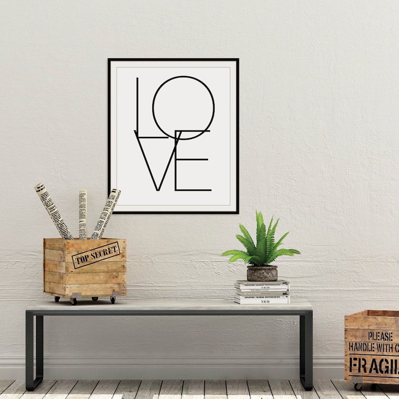 Love Wall Art Love Print Love Poster Love Wall Decor Love Etsy
