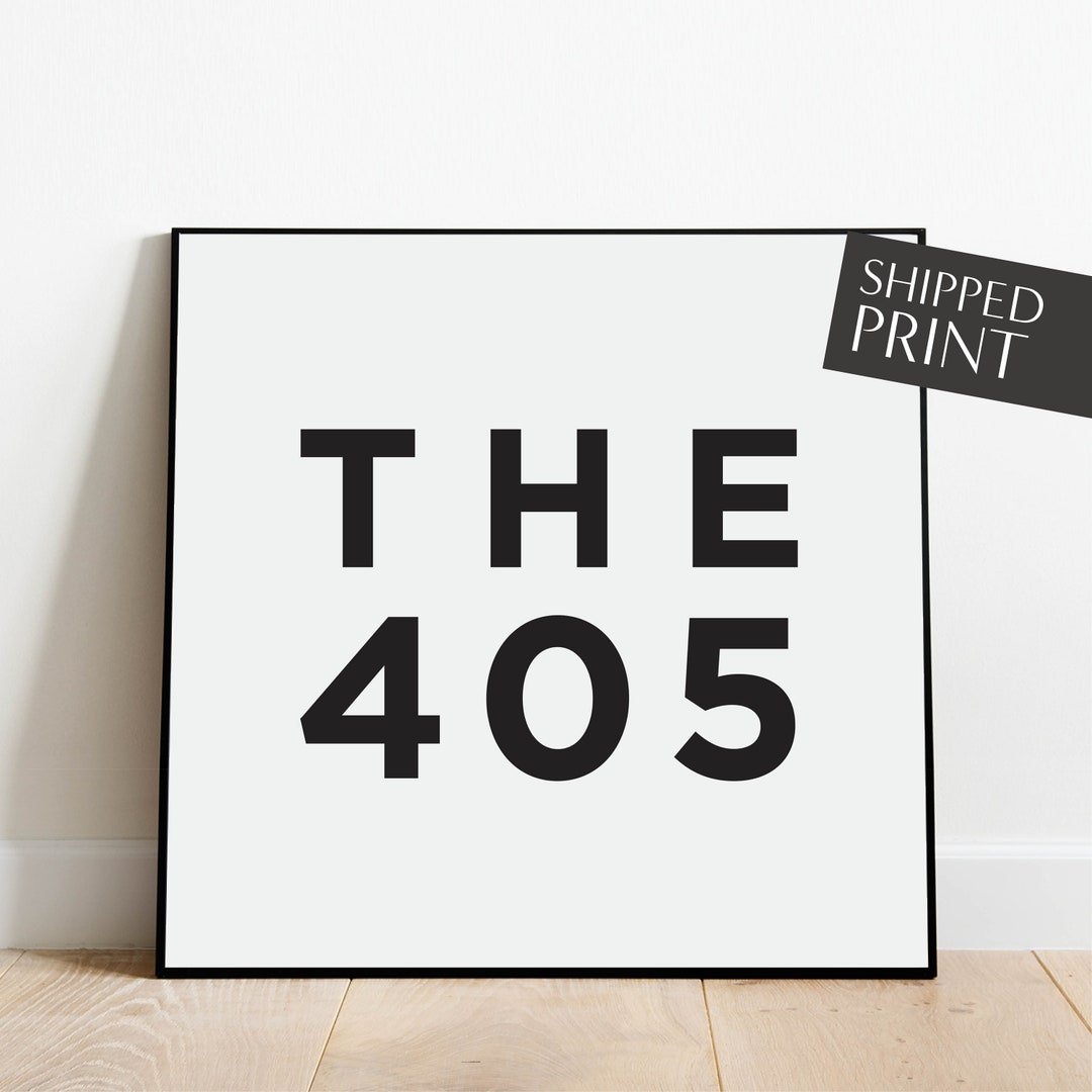 The 405 Oklahoma City Area Code Oklahoma Print Black and - Etsy
