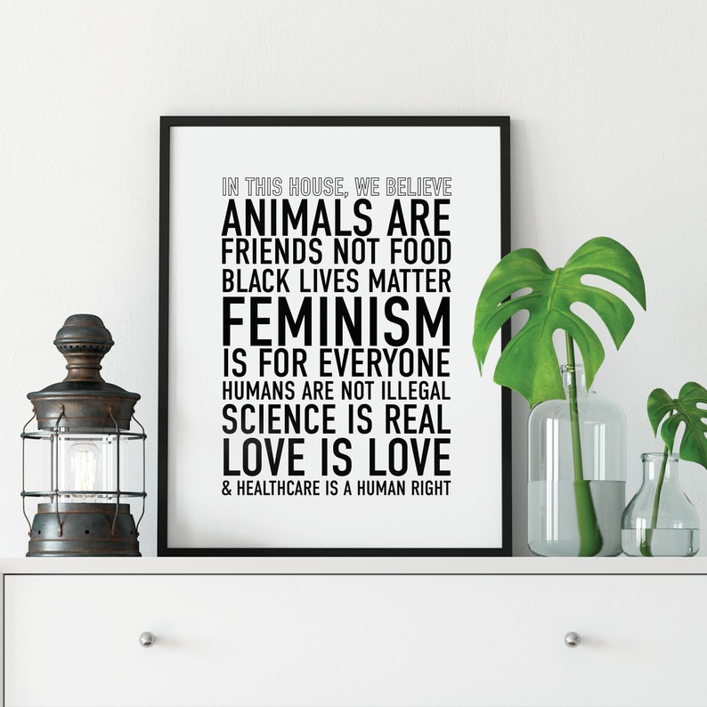Vegan Art Digital Download Vegan Print Vegan Wall Art Love Etsy