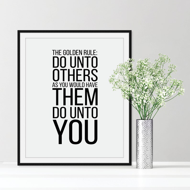 Do Unto Others Golden Rule Poster Golden Rule Wall Art Etsy