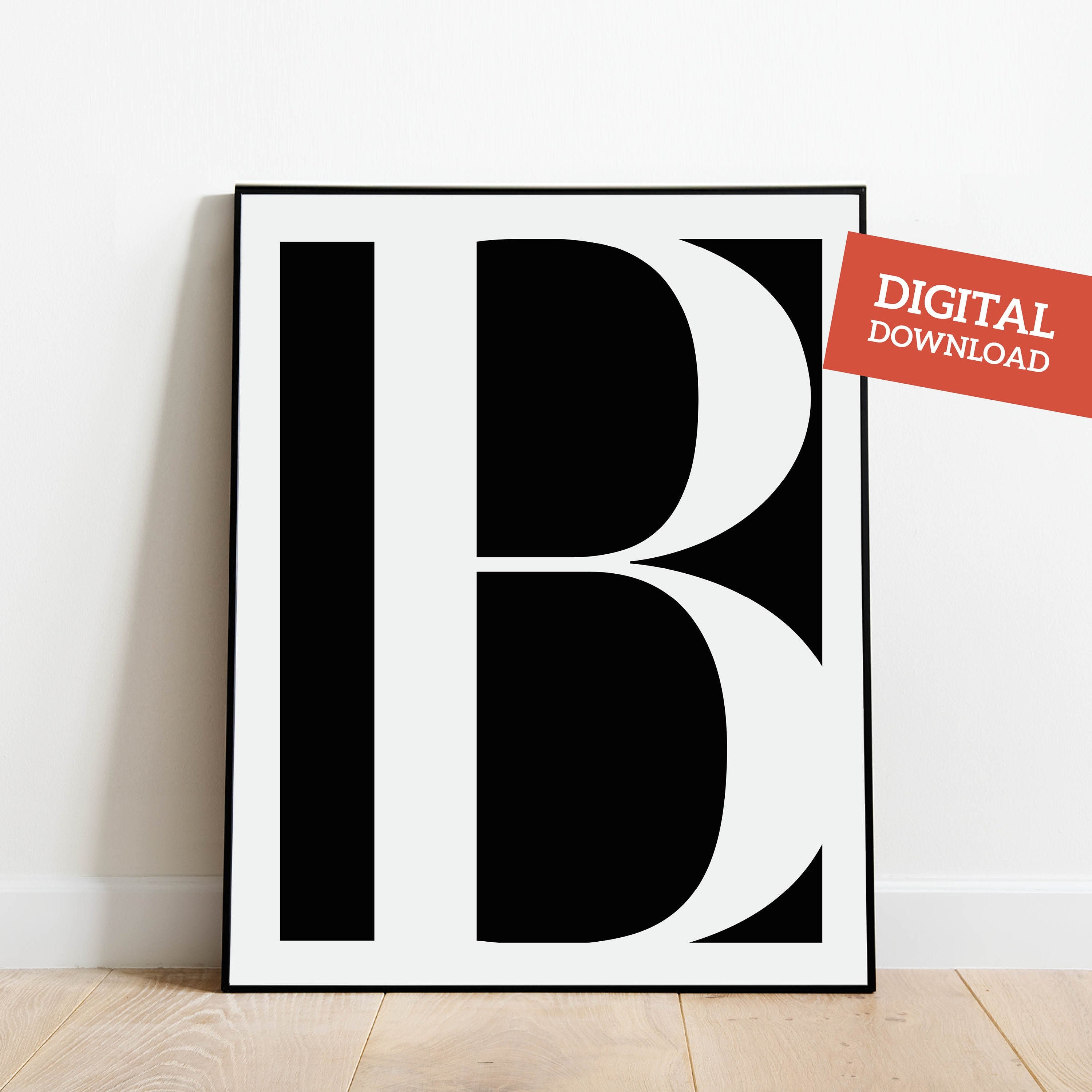 Letter B Wall Art Digital Download Letter B Print Etsy