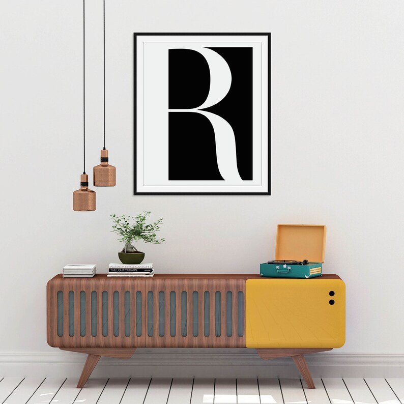 Letter R Wall Art Digital Download Letter R Print Etsy
