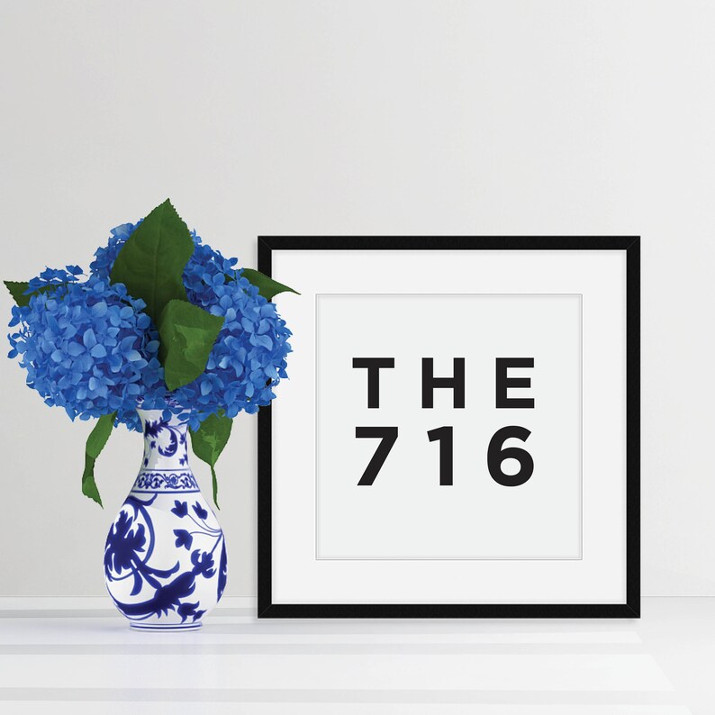 THE 716 Buffalo Poster Buffalo Area Code Buffalo New York | Etsy