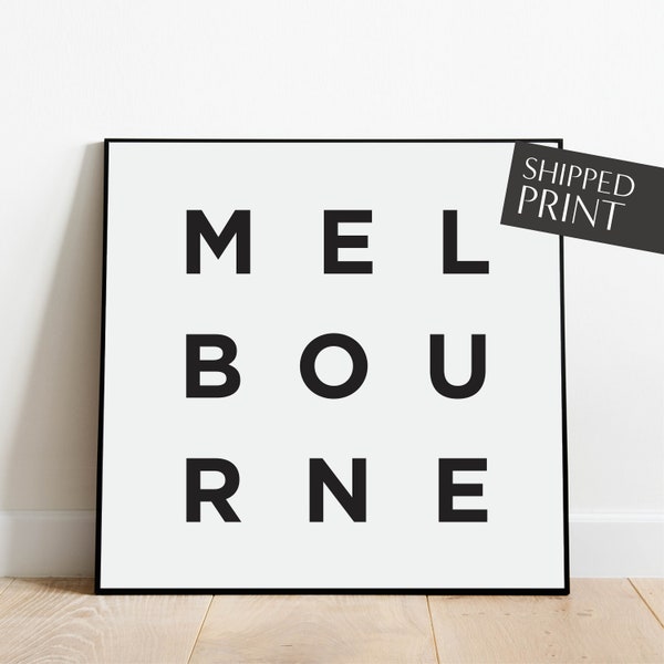 Melbourne Wall Art,  Melbourne Poster, Melbourne Print, Minimalist City Wall Art, Black and White, Florida Decor, Australia Gifts