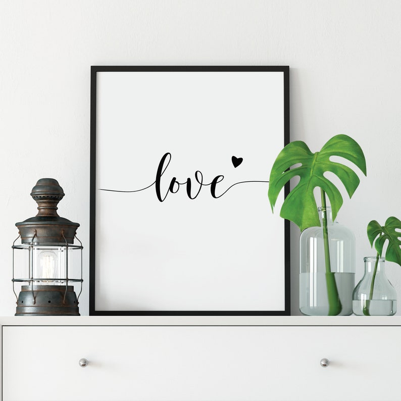 Love Wall Art Love Print Love Poster Love Wall Decor Etsy