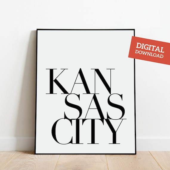 Kansas City Print PRINTABLE Kansas City Poster Kansas City | Etsy