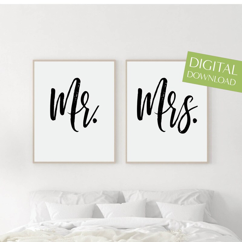Mr and Mrs Printable - Etsy
