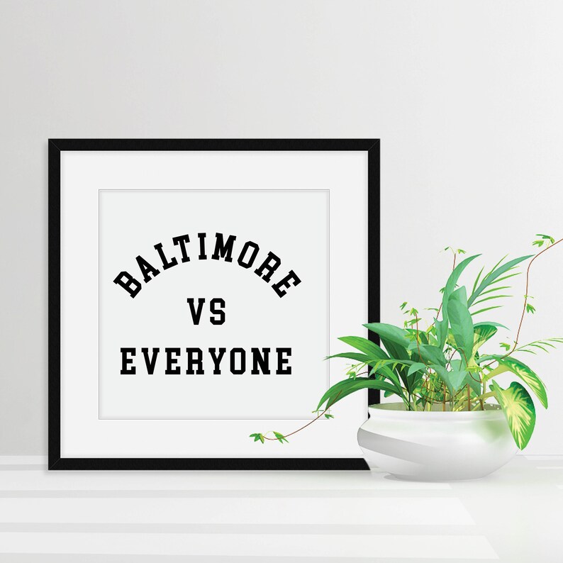 Minimalist Decor Minimalist Art Custom vs Everyone Print Custom Print City Art Sports Print Sports Team Wall Art City Wall Art