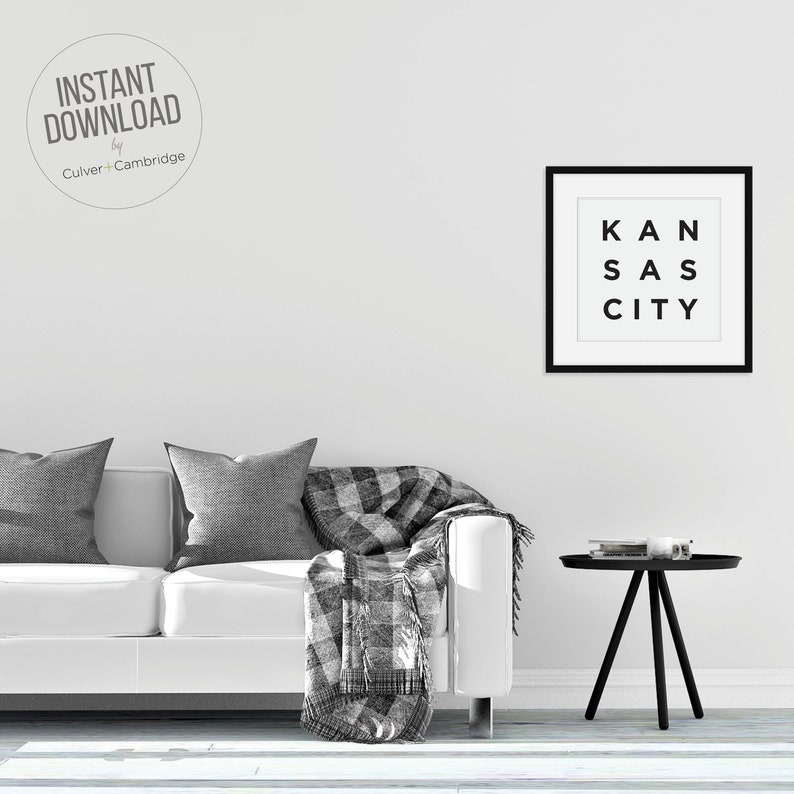 Kansas City Poster PRINTABLE Kansas City Print Kansas City Etsy