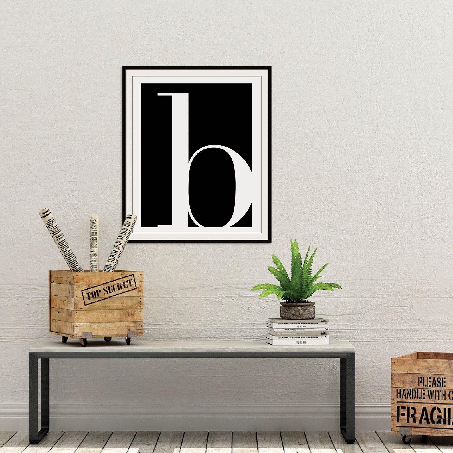 Letter B Wall Art Digital Download Letter B Print Etsy