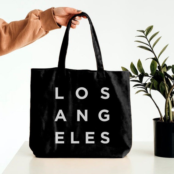 Los Angeles Tote Bag LA California Eco Conscious Cotton Bag California Gifts Minimalist Gift Ideas