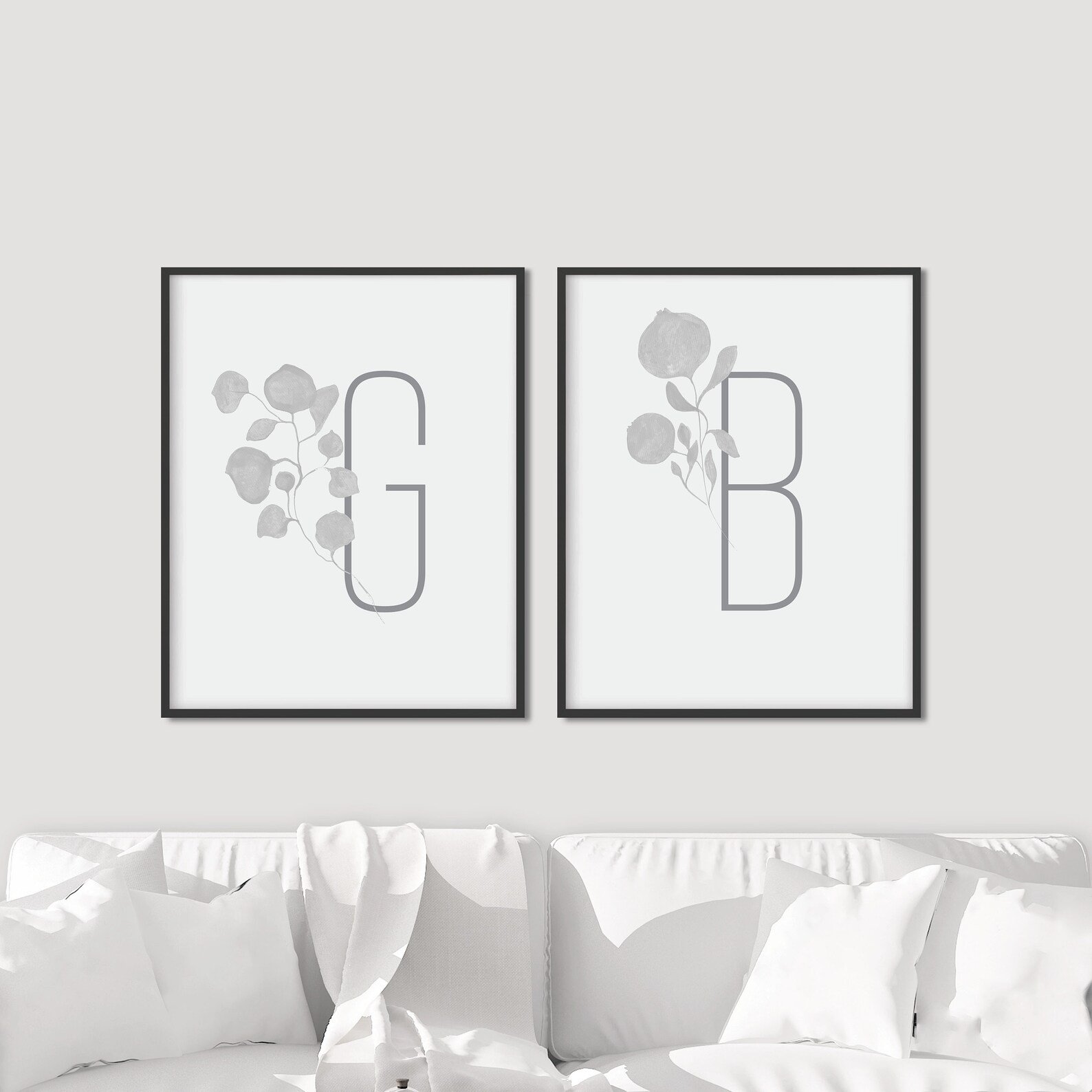 Letter G Poster Unframed Letter G Wall Decor Boho Letter Etsy