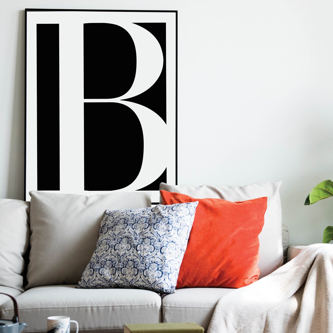 Letter B Wall Art Digital Download Letter B Print Etsy