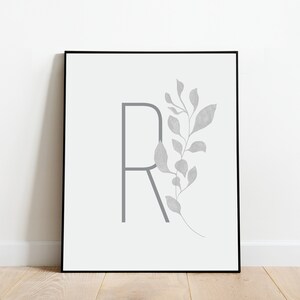 Letter R Poster, Unframed Letter R Wall Decor, Boho Letter Print ...