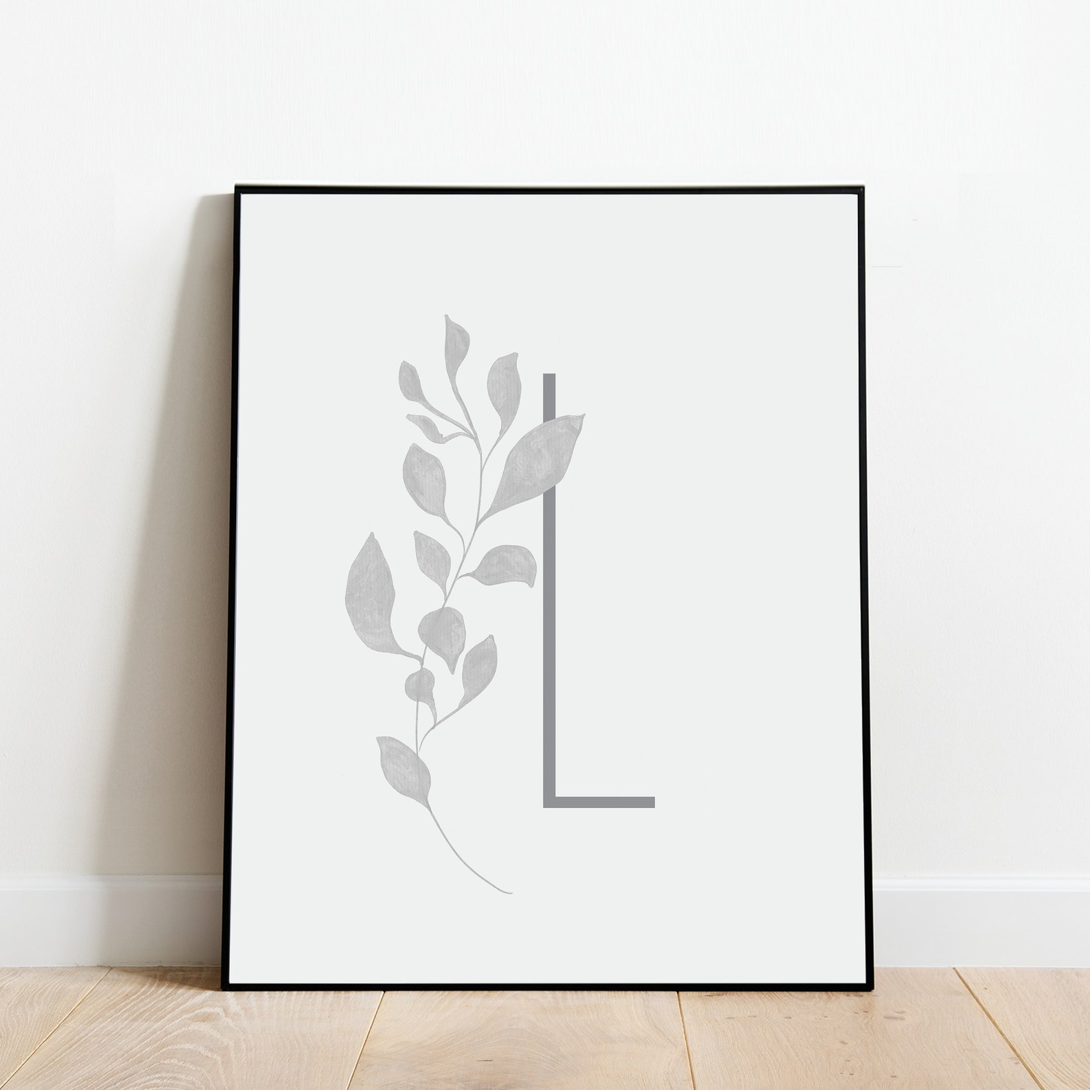 Letter L Poster Unframed Letter L Wall Decor Boho Letter Etsy
