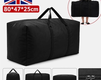 Bolsa de almacenamiento extragrande impermeable para cojín de tienda de campaña de camping al aire libre, color negro.