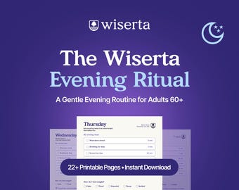 Abendritual Printable für Erwachsene 60+ | Schlafplaner PDF (Digitaler Download)