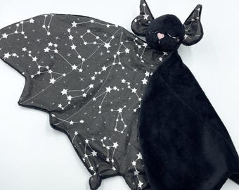Fledermaus-Kuscheldecke, Fledermaus-Teddydecke, Tierdecke, Plüschtier für Babys, Babydecke mit Fledermausmotiv, Kuscheldecke, Fledermaus-Plüschtier, personalisiertes Babyspielzeug