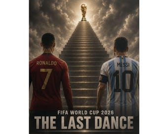 Cristiano Ronaldo Lionel Messi World Cup 2026 Rolled Posters