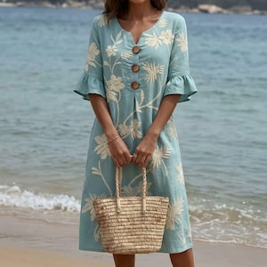 Midi Beach Dress - Etsy