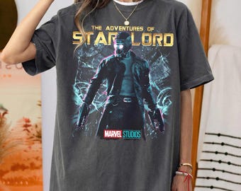 Vintage Star Lord Shirt, Retro Guardians of the Galaxy Graphic Tee, Peter Quill Marvel Studios Tshirt, Sci-Fi Movie Tee, Gift for Marvel Fan