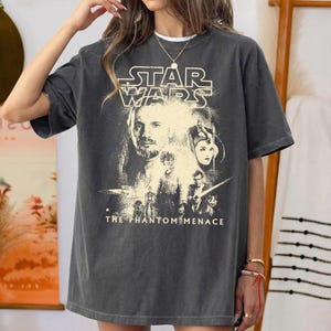 Vintage Star Wars Shirt, The Phantom Menace Tee, Retro Qui-Gon Jinn Padme Graphic T-Shirt, Anakin Skywalker Merch, Gift For Star Wars Fans