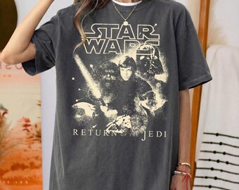 Return of the Jedi Shirt, Vintage Star Wars T-Shirt, Luke Skywalker Tee, Retro Original Trilogy Movie Graphic Tee, Galaxy's Edge Trip