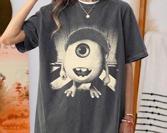 Vintage Mike Wazowski Shirt, Retro Monsters Inc Graphic Tee, One Eye Monster Tshirt, Disney Pixar Fan Gift, Oversized Cartoon Top